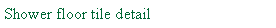 Text Box: Shower floor tile detail
