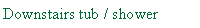 Text Box: Downstairs tub / shower