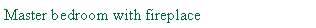 Text Box: Master bedroom with fireplace