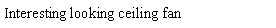 Text Box: Interesting looking ceiling fan